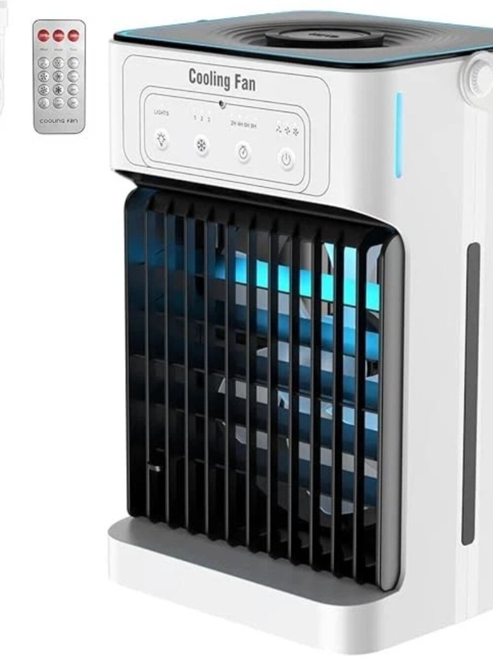 Portable Evaporative Air Cooler USB Dual Motor 3 Speeds Mist LED Night Light